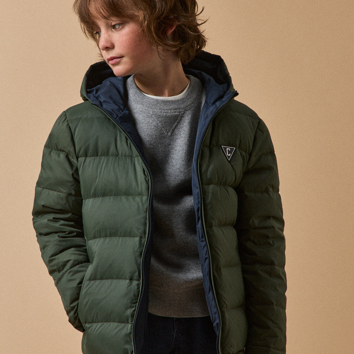 Veste Doudoune Cyrillus Violet/gris - Taille 14 Ans - Occasion Très Bon état (TBE) - Isolant Polyester