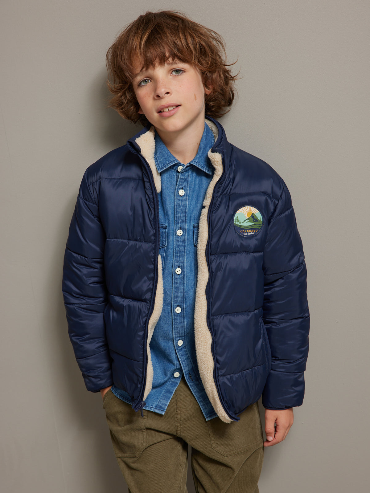 Omkeerbare jongensblouson