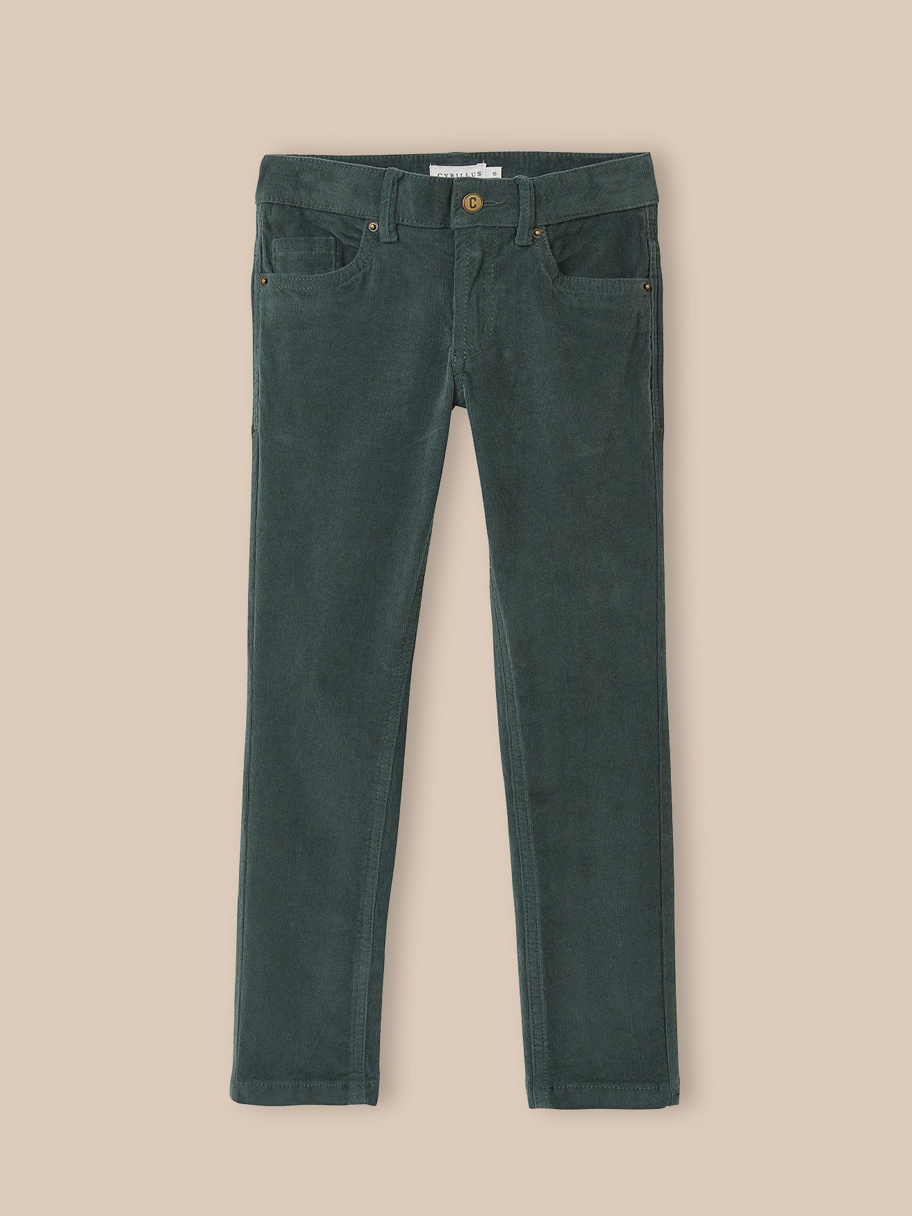 Slim fit jongensbroek in velours