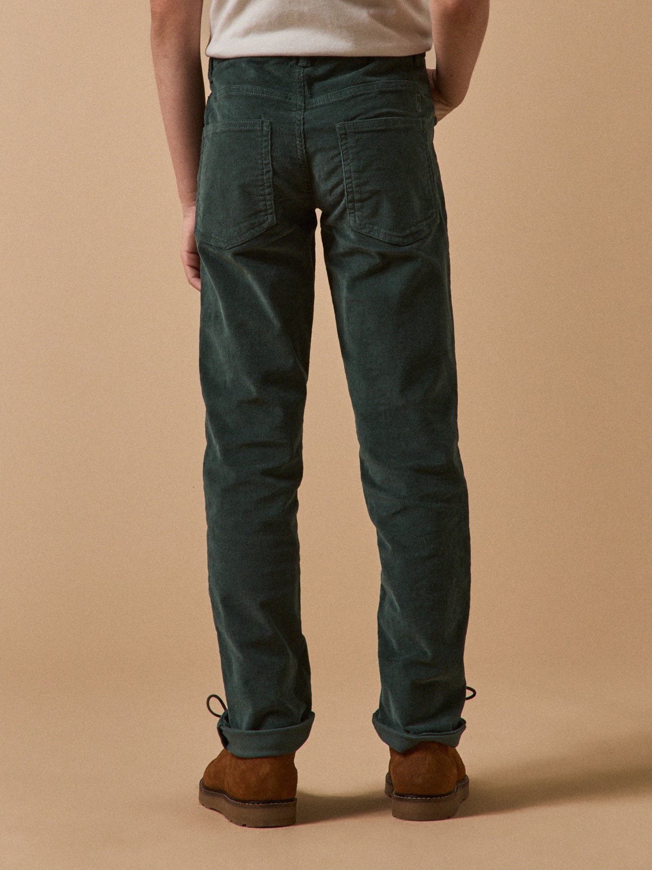 Slim fit jongensbroek in velours