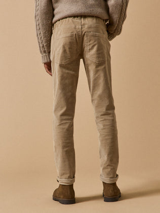 Slim fit jongensbroek in velours