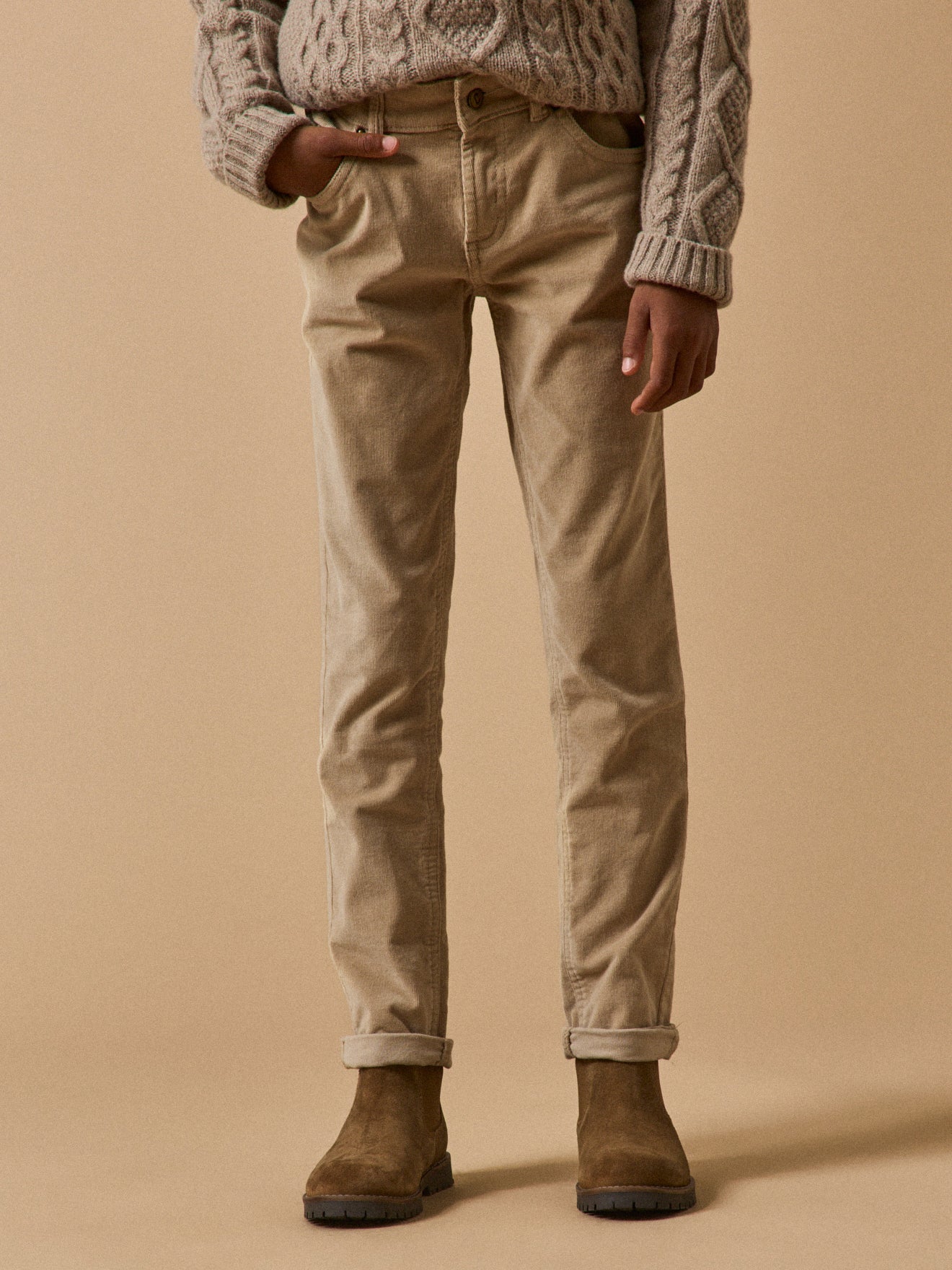 Slim en velours Garçon