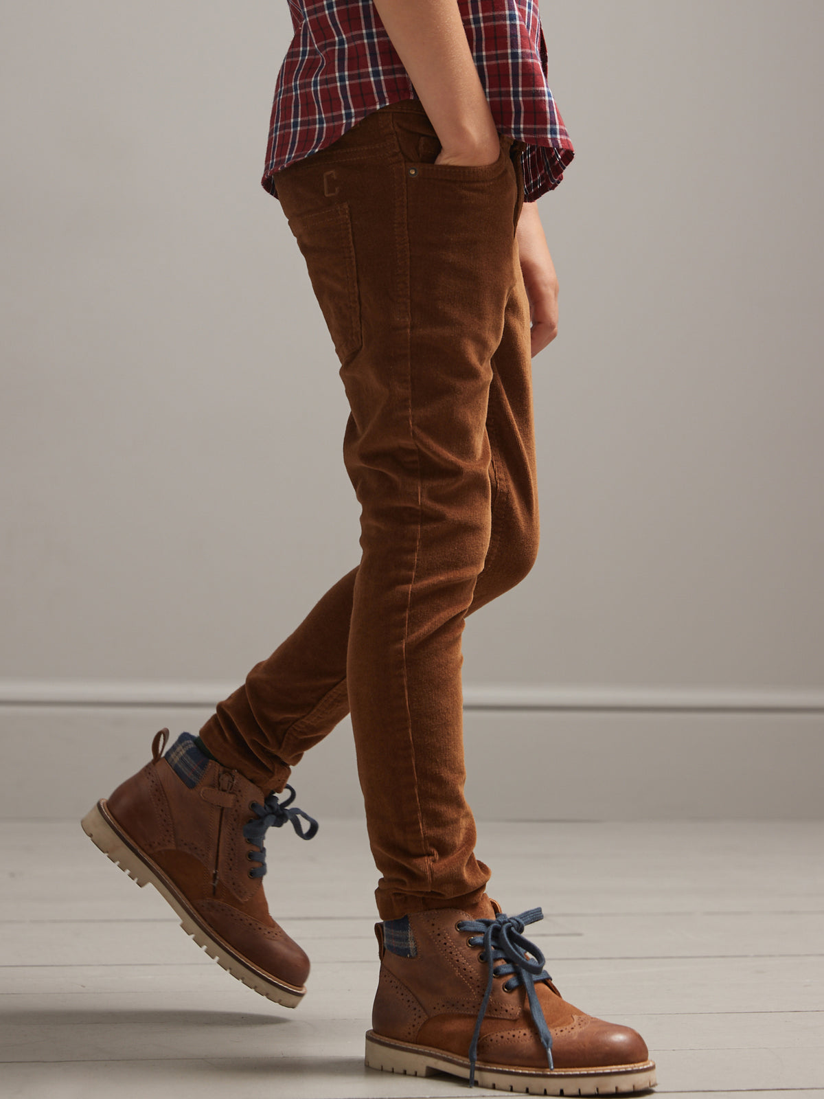 Slim en velours Garçon