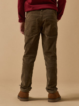 Slim fit jongensbroek in velours