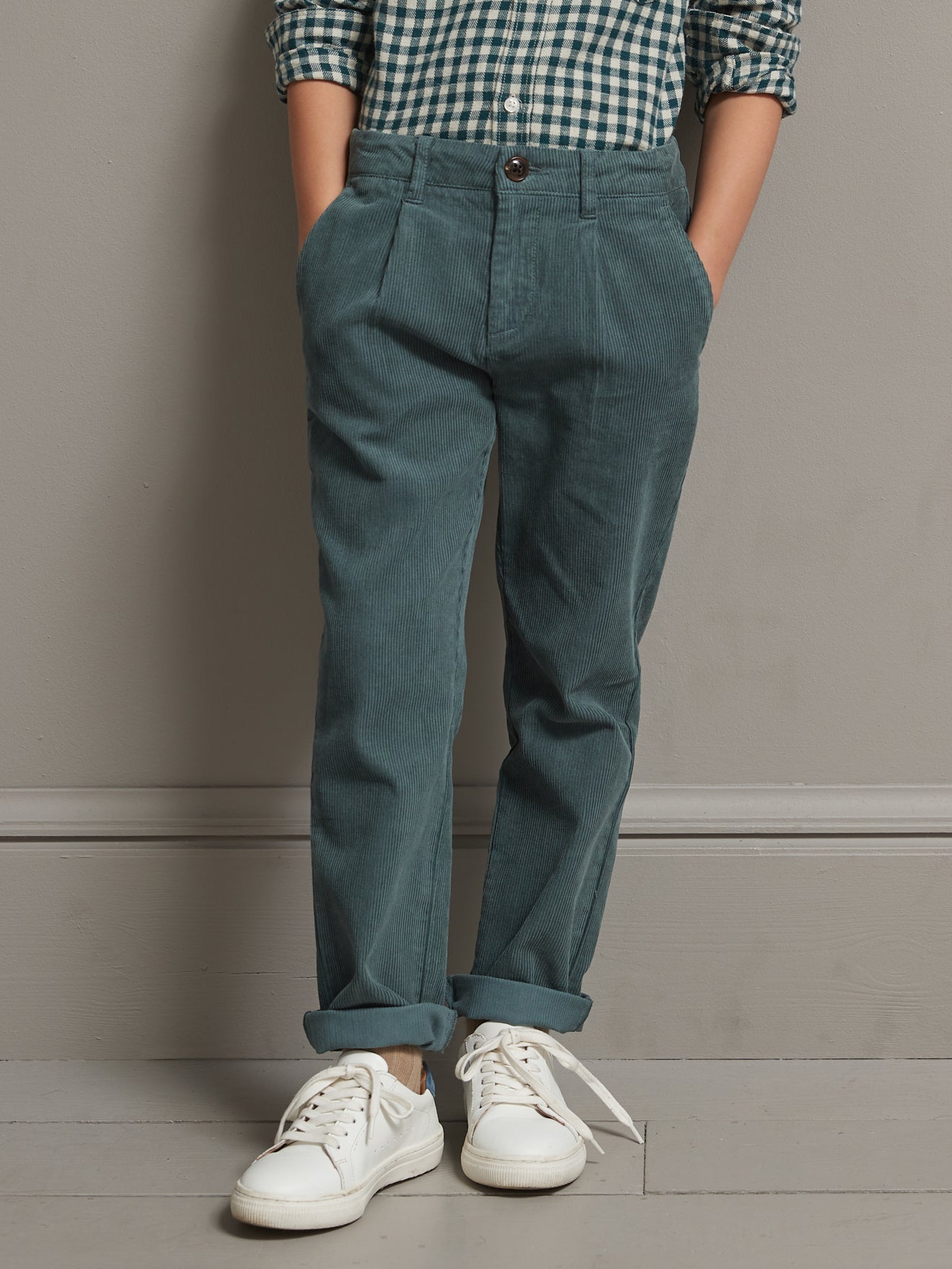 Chino jongensbroek in velours