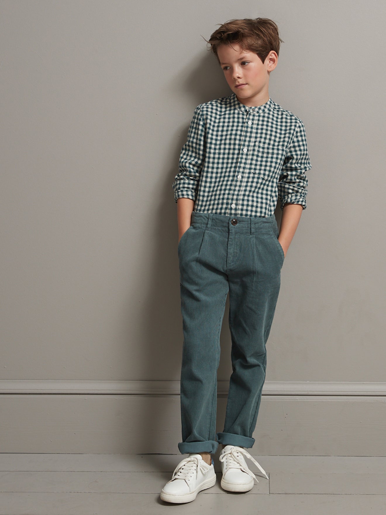 Chino jongensbroek in velours