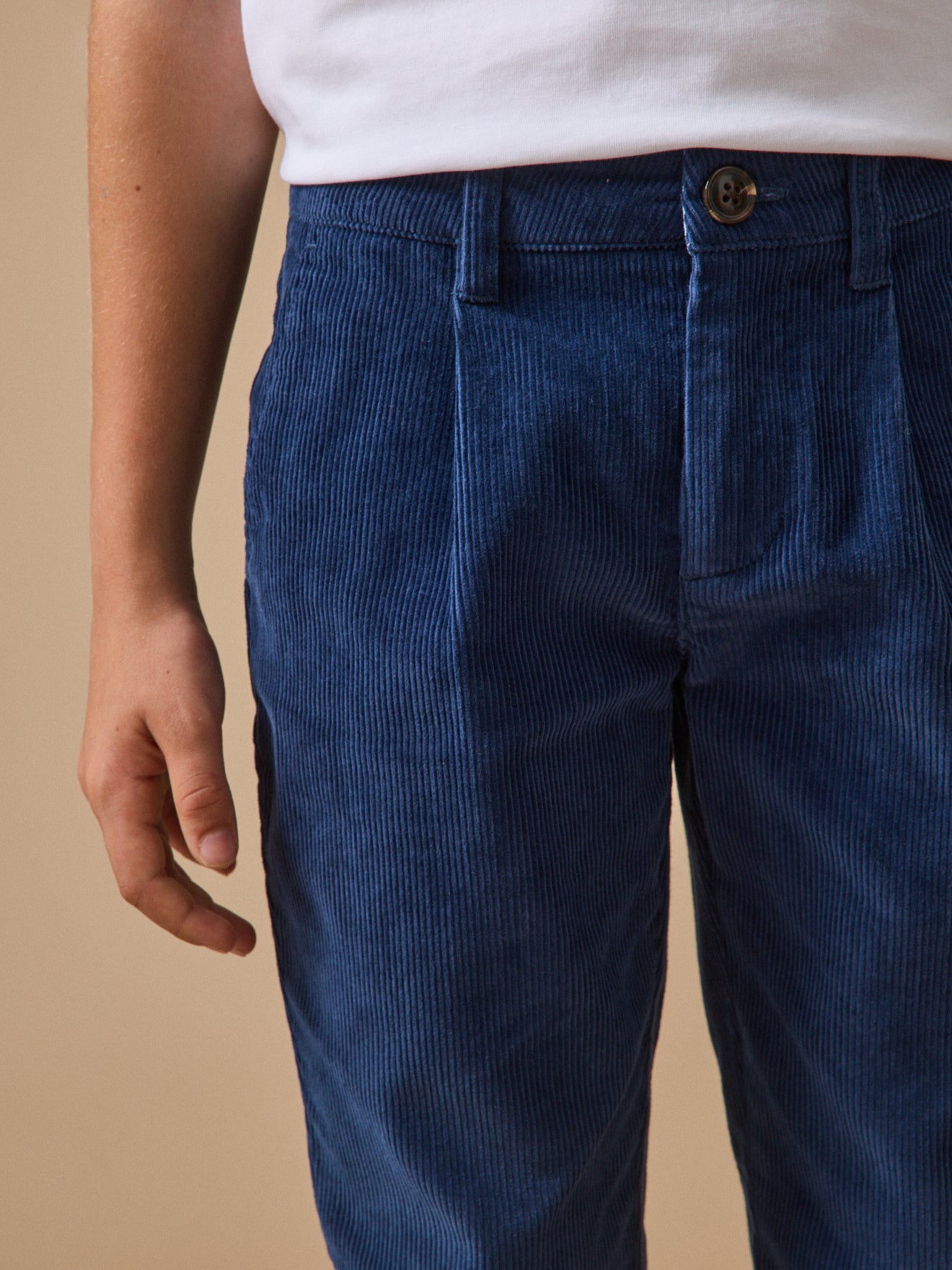 Chino fit jongensbroek in velours