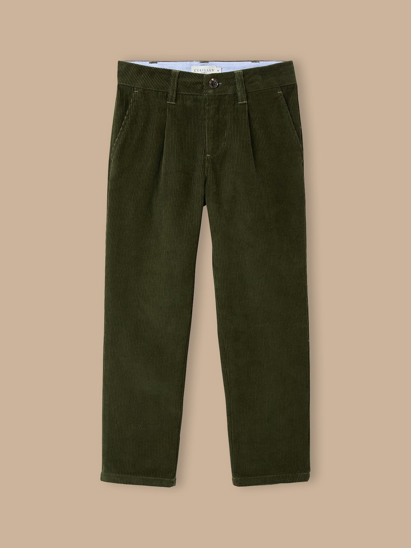 Chino fit jongensbroek in velours