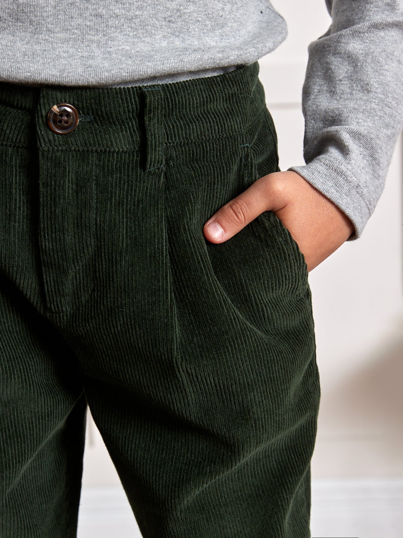 Chino jongensbroek in velours