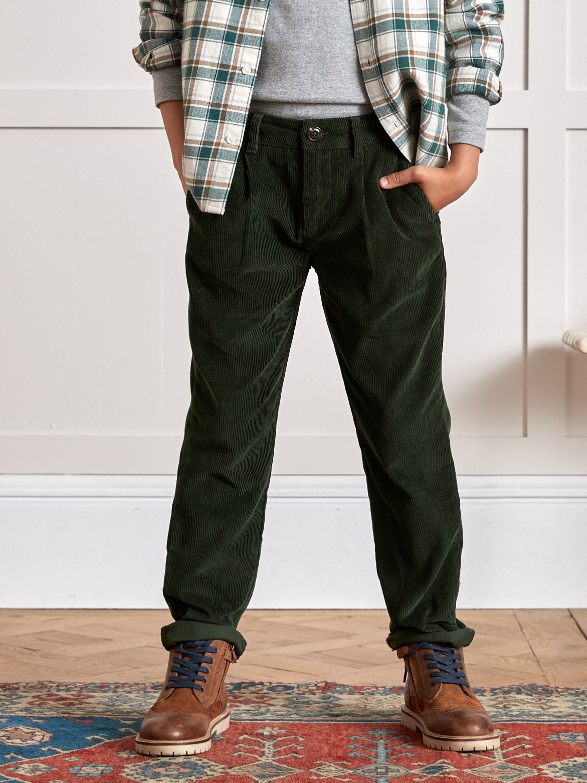 Chino jongensbroek in velours
