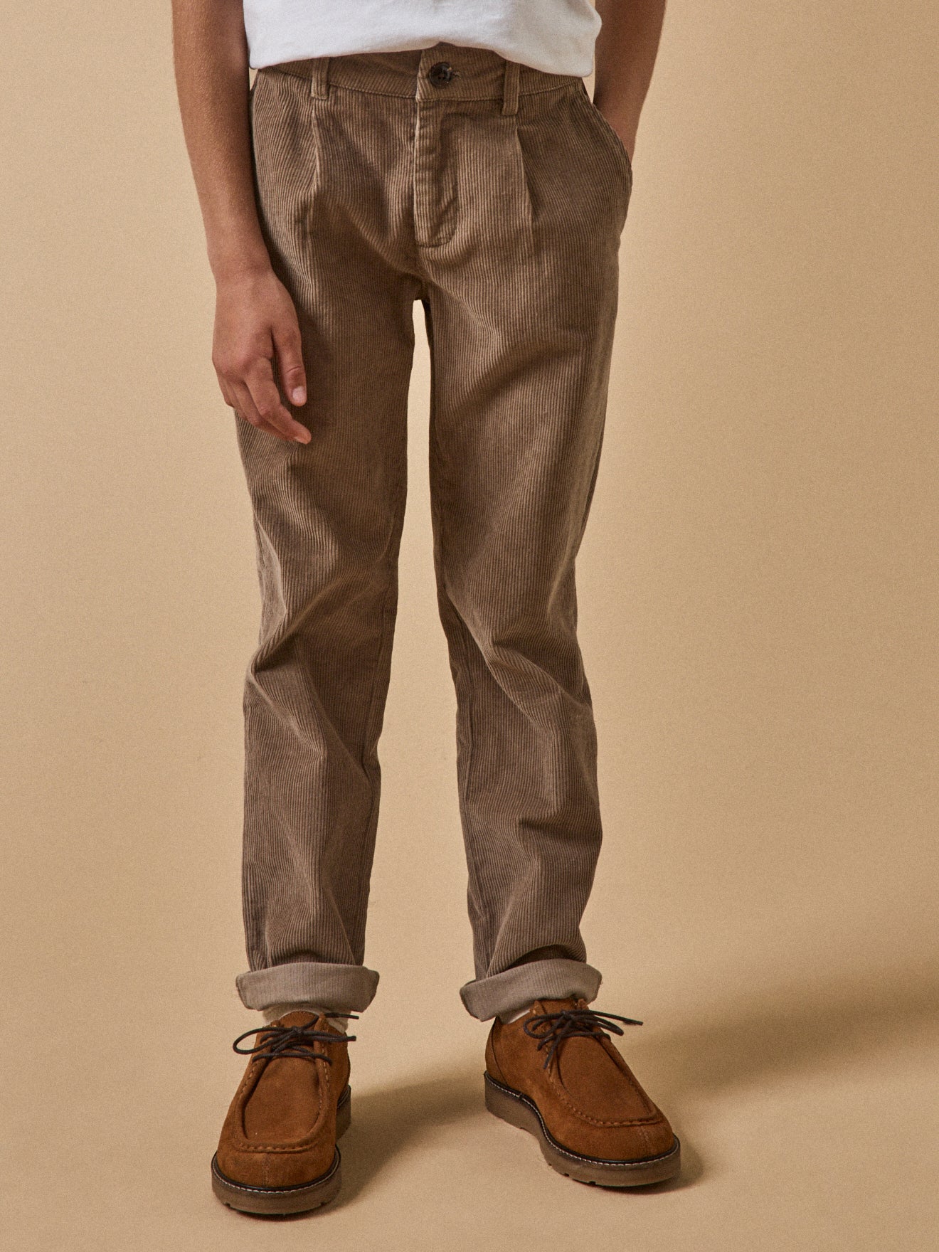 Chino jongensbroek in velours