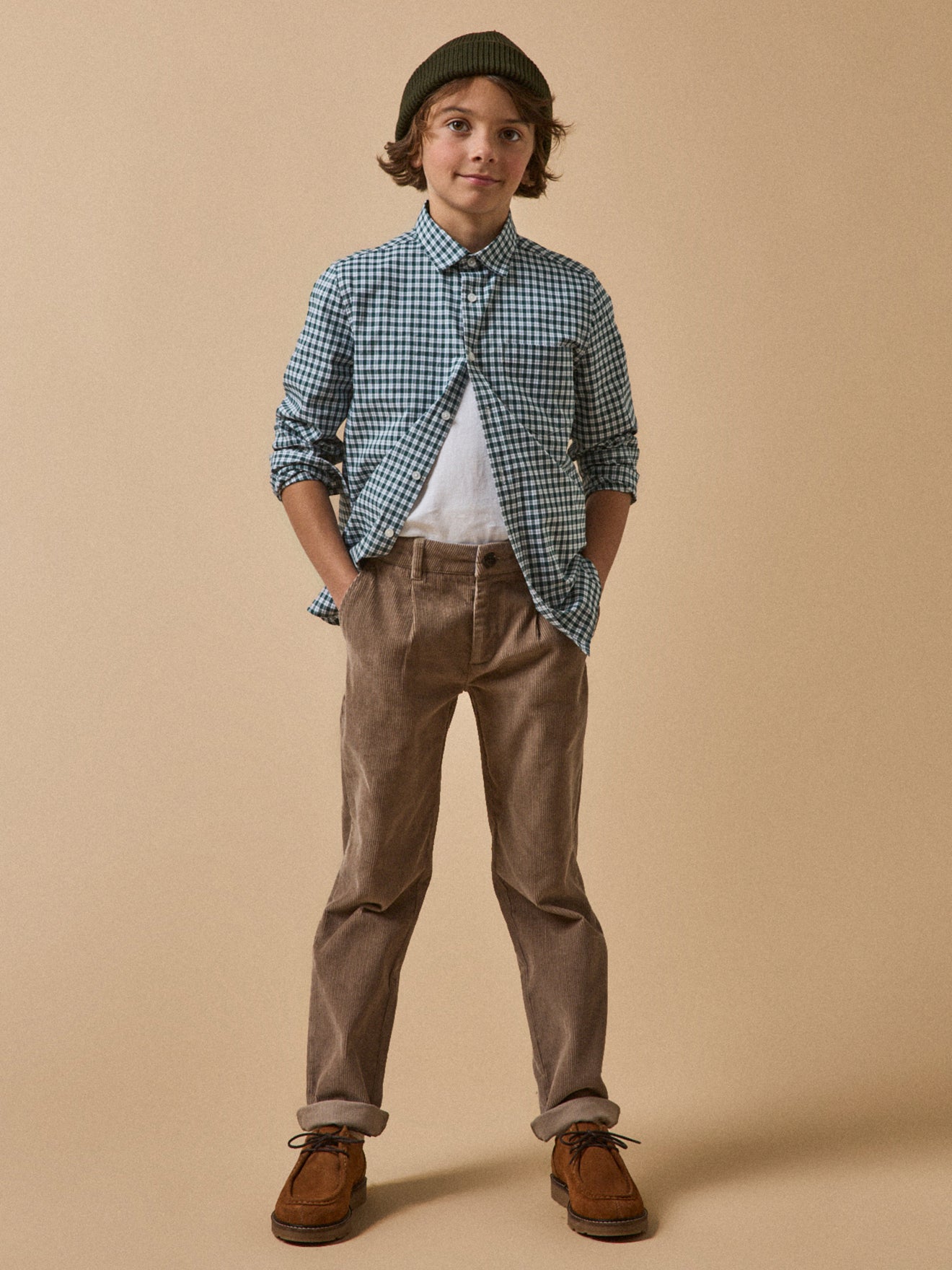Chino jongensbroek in velours