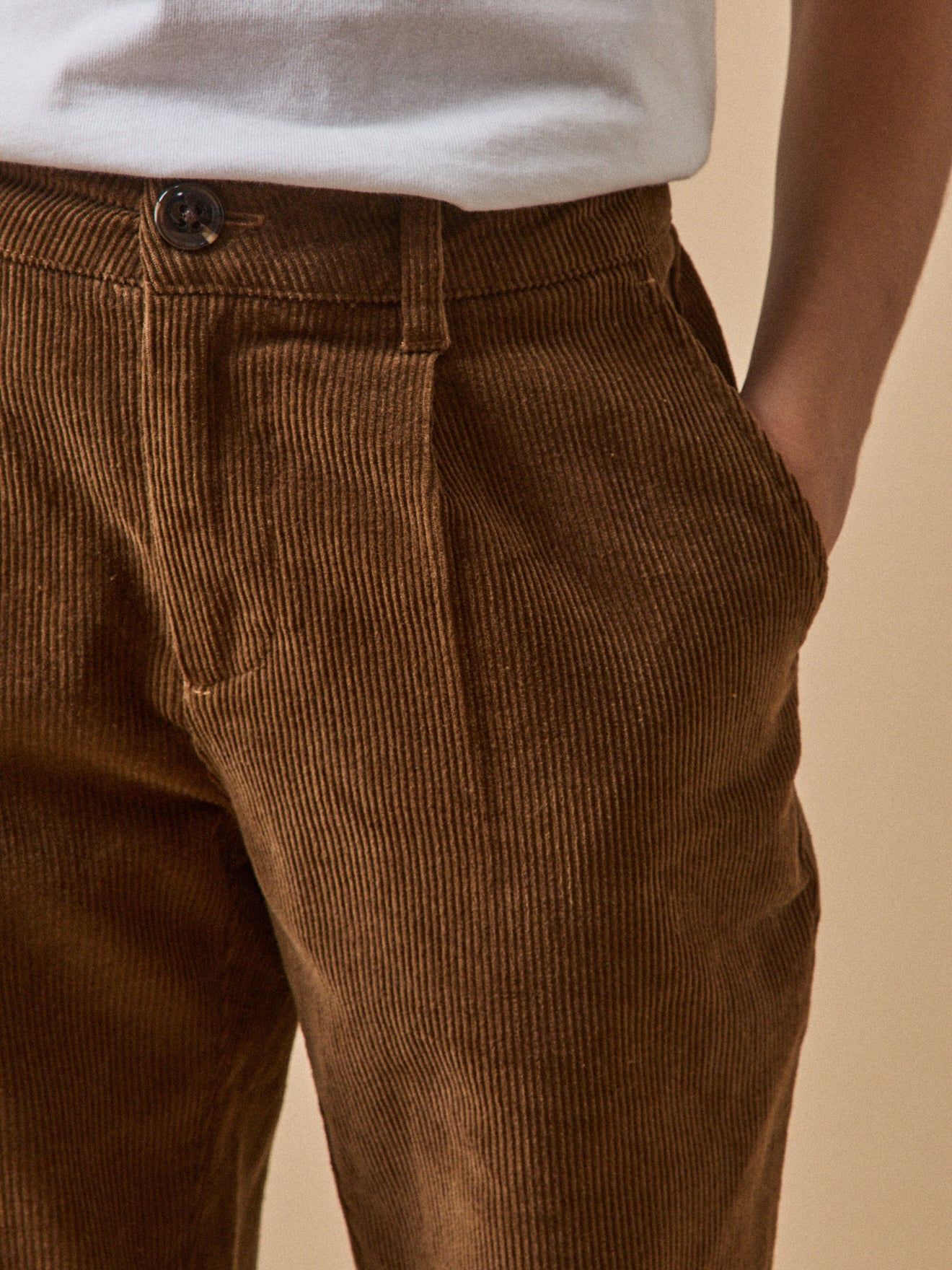 Chino jongensbroek in velours