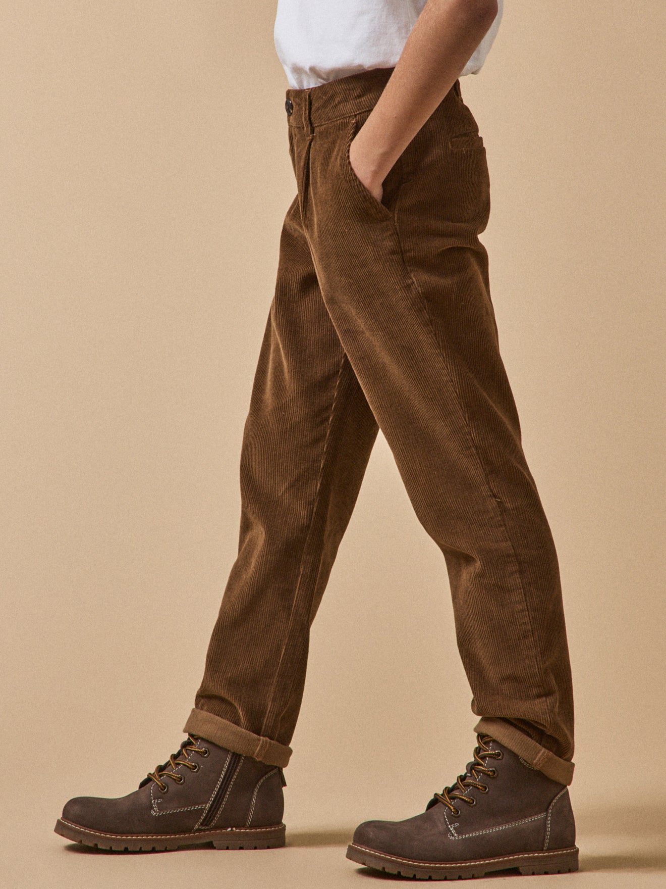 Chino jongensbroek in velours