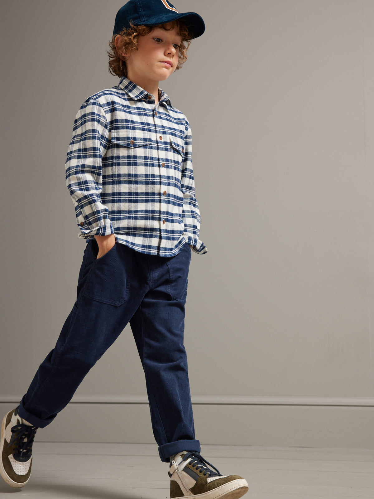 Pantalon cargo Garçon en velours