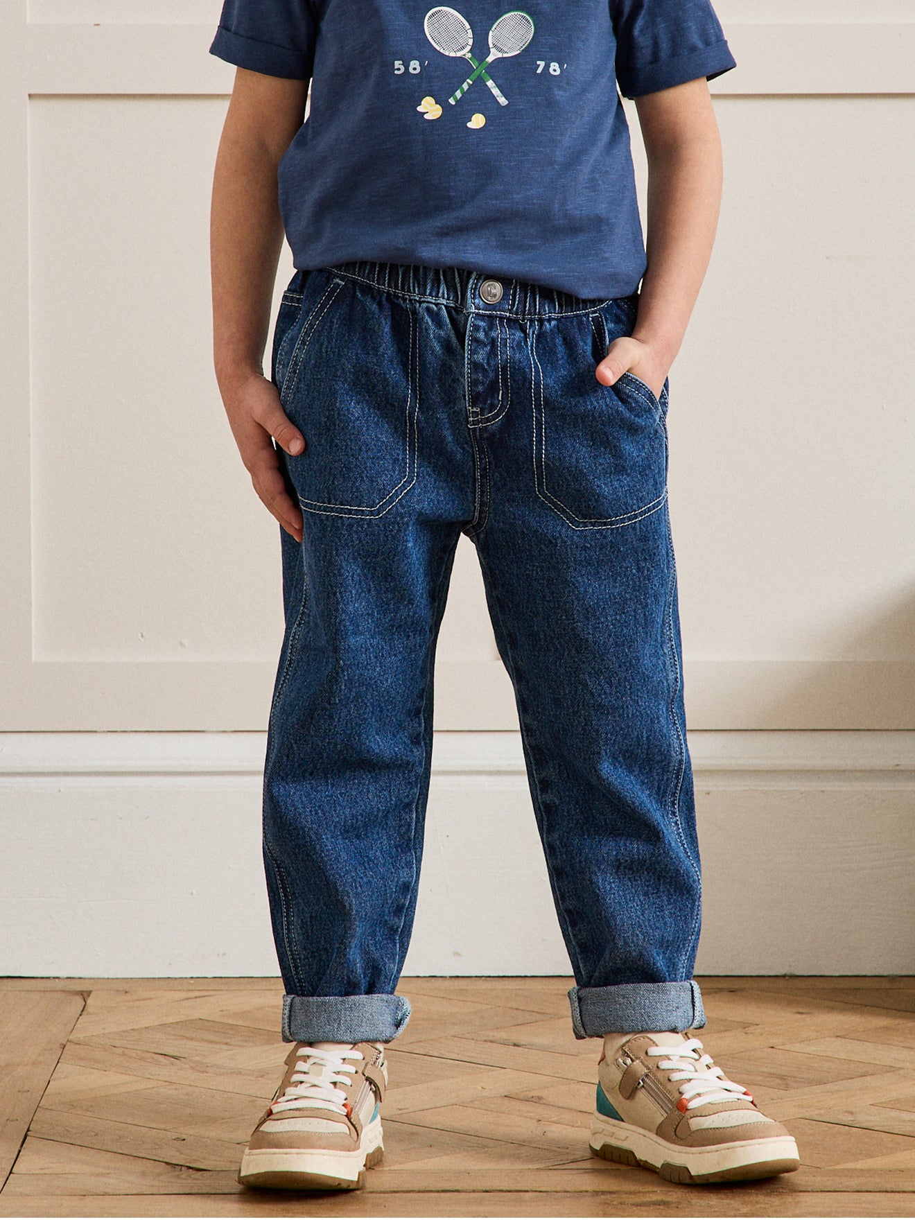 Pantalon charpentier en denim Garçon