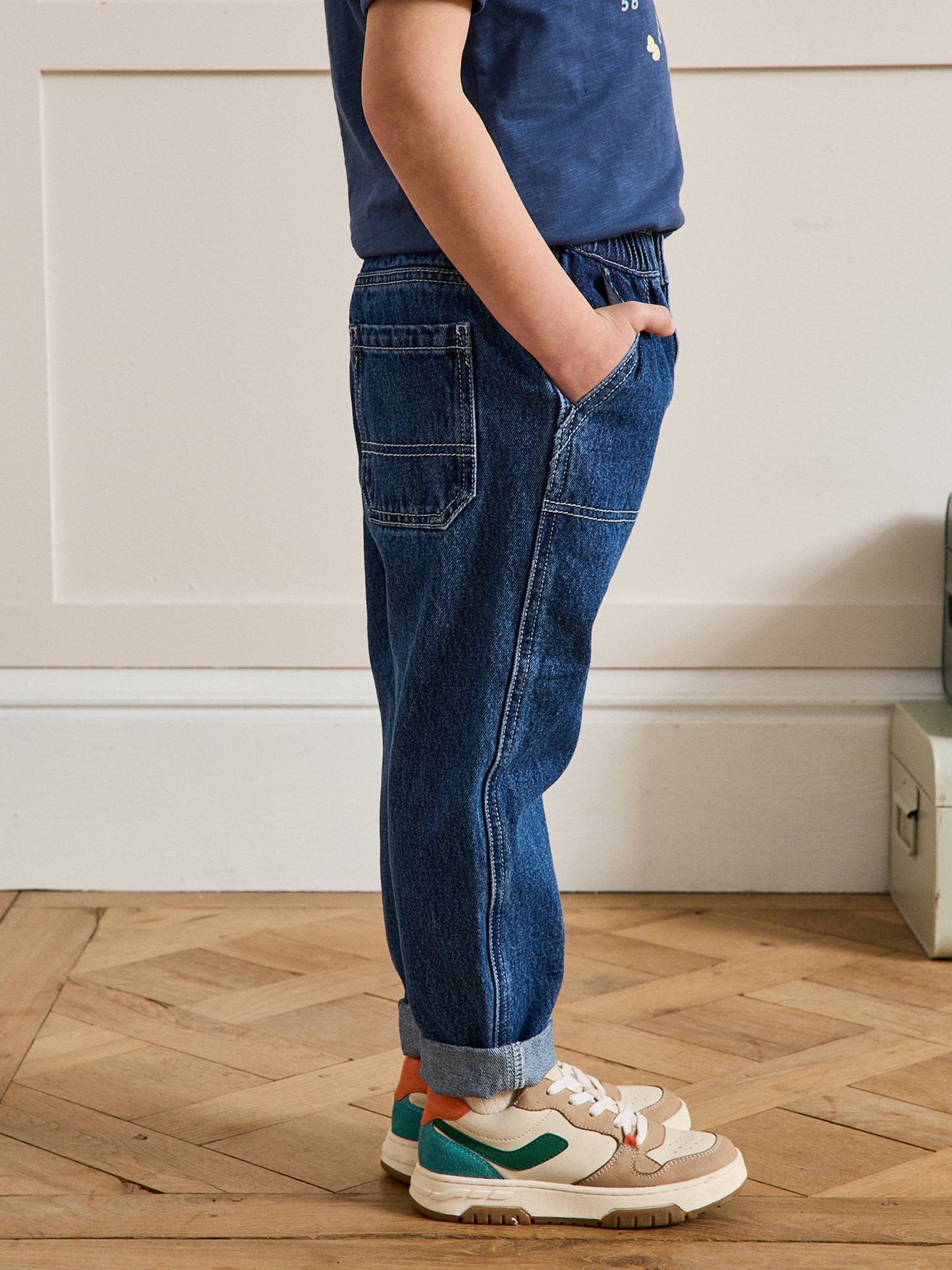 Pantalon charpentier en denim Garçon