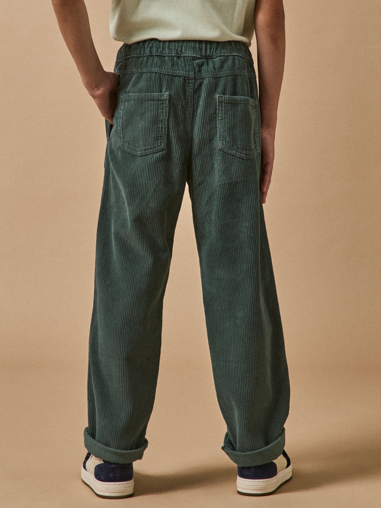 Relaxed fit jongensbroek in ribvelours