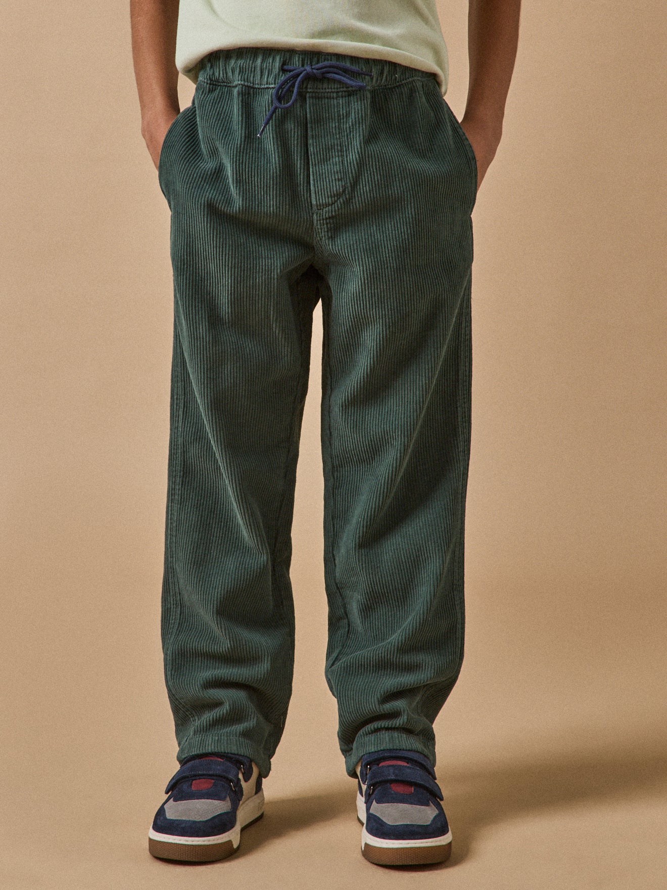 Relaxed fit jongensbroek in ribvelours