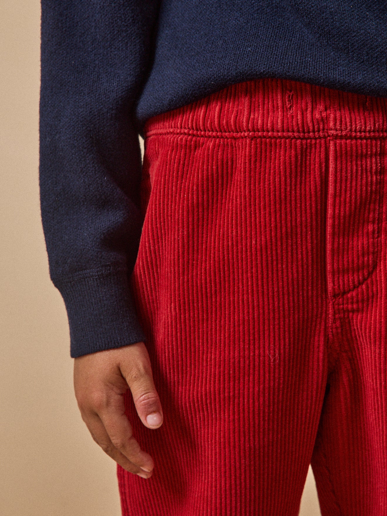 Relaxed fit jongensbroek in ribvelours