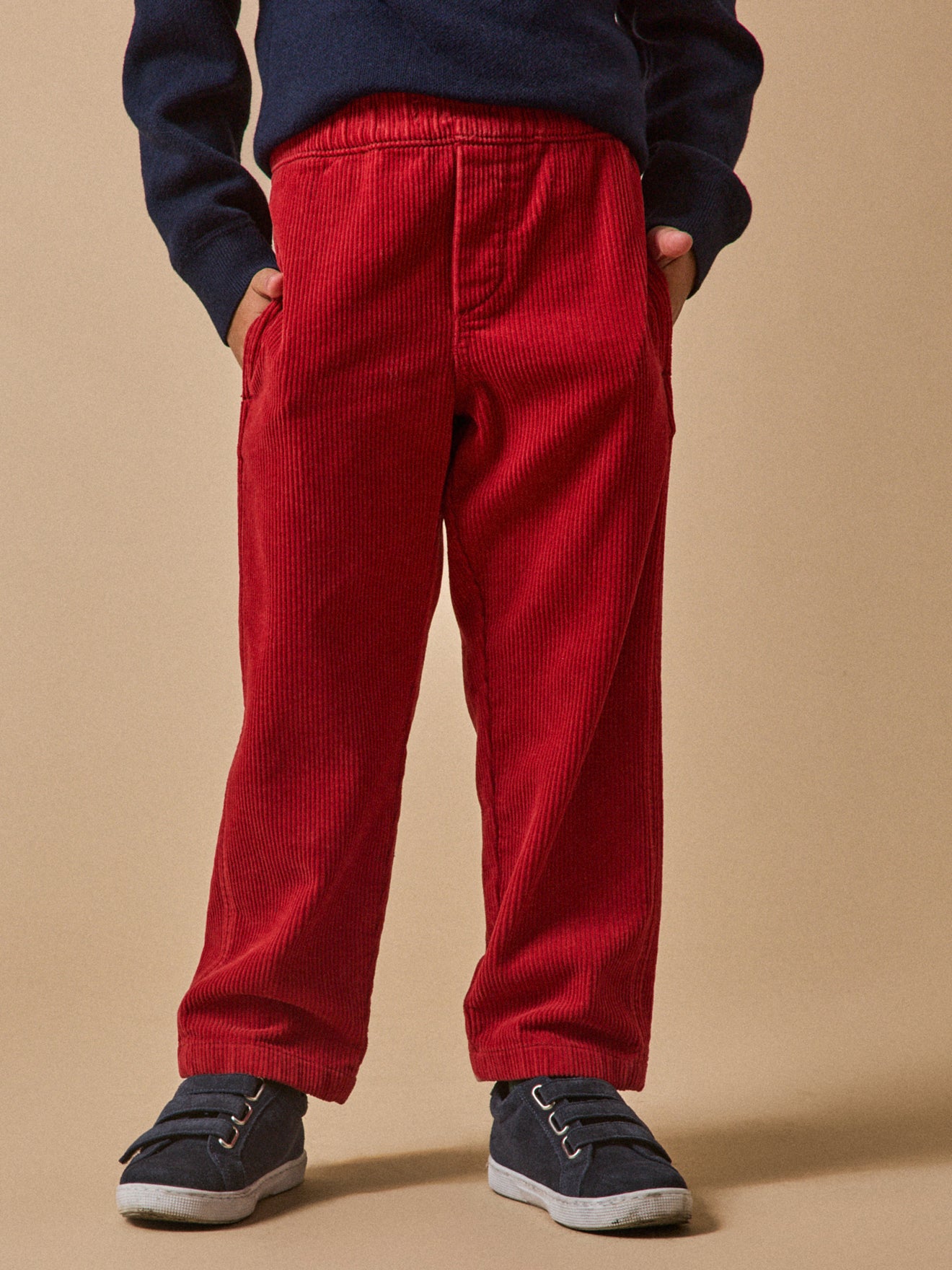 Relaxed fit jongensbroek in ribvelours
