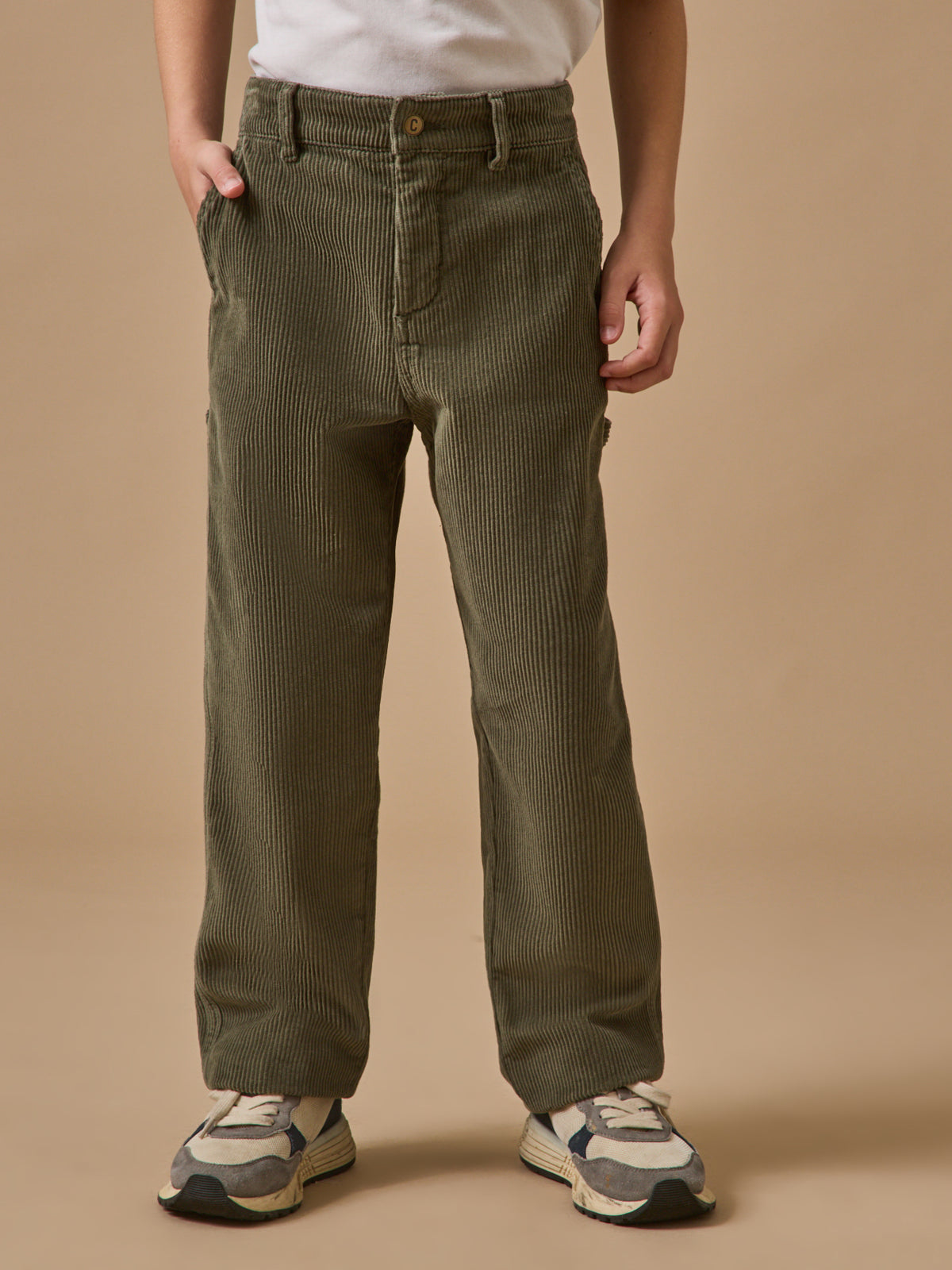 Pantalon charpentier en velours Garçon