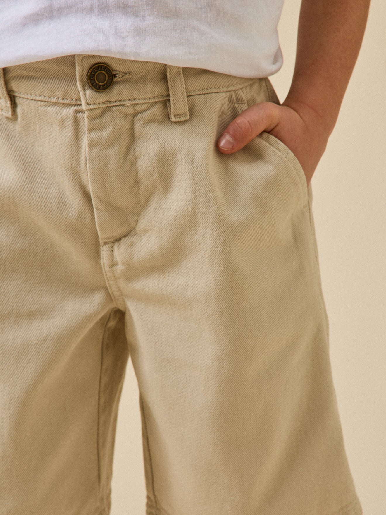 Jongensbermuda in gekleurd denim