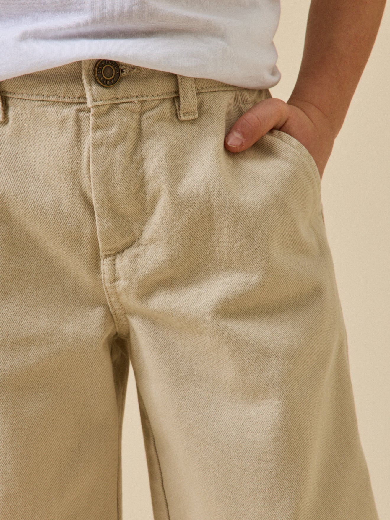 Jongensbermuda in gekleurd denim