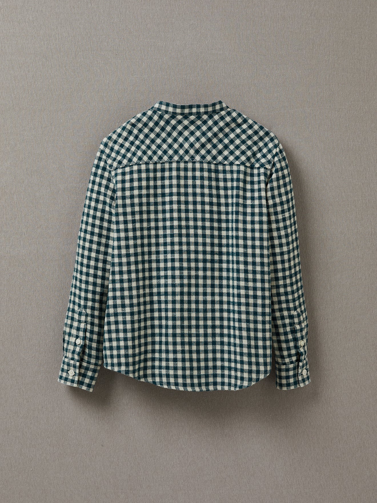 Chemise vichy Garçon col mao