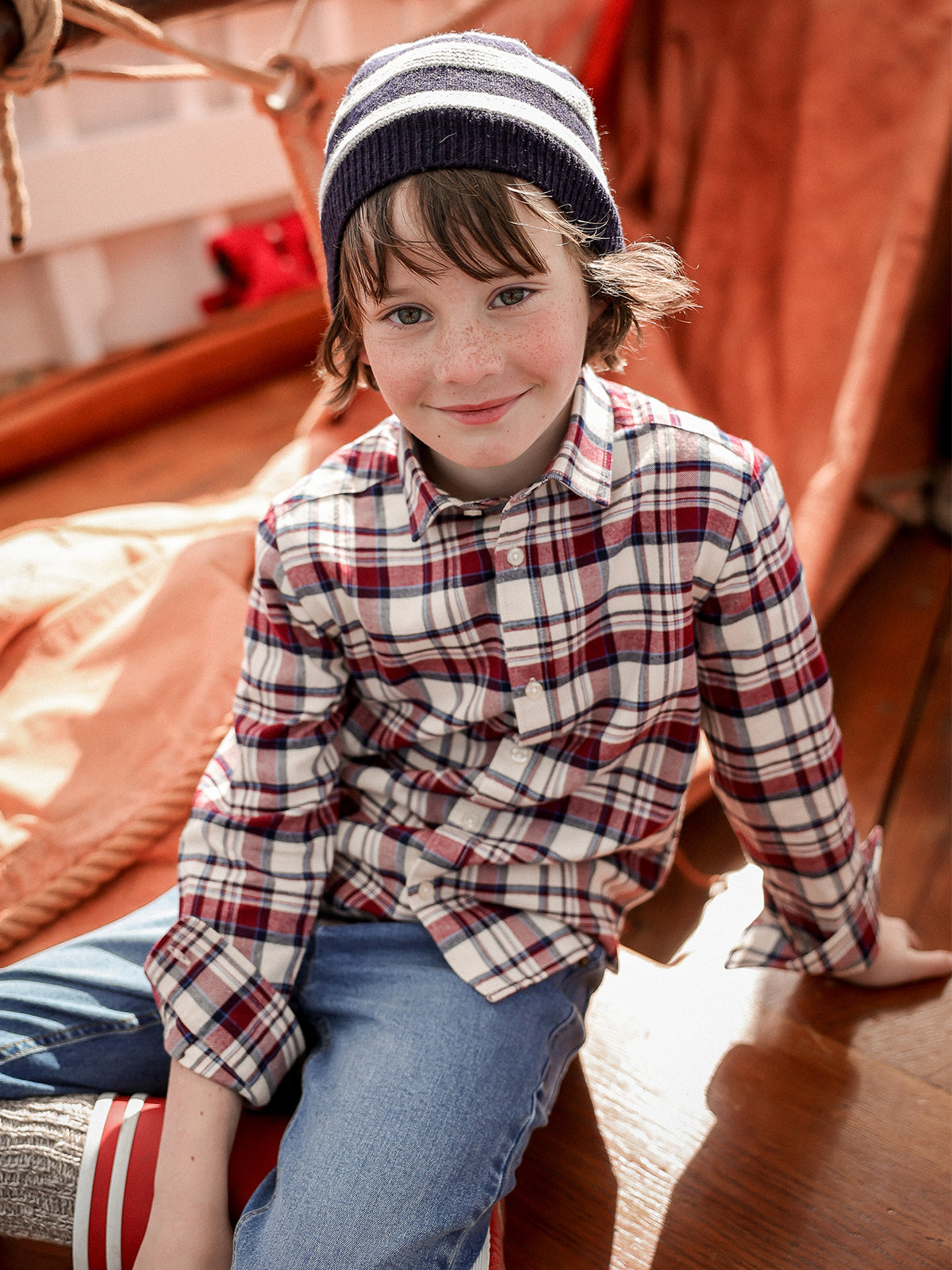 Jongenshemd in flanelstijl