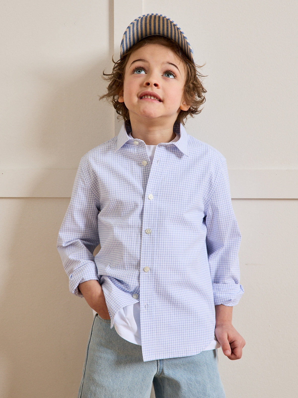 Chemise à petits carreaux Garçon