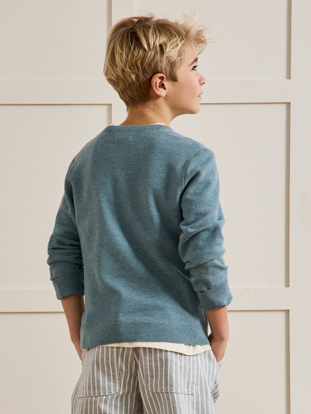 Pull Garçon maille fantaisie