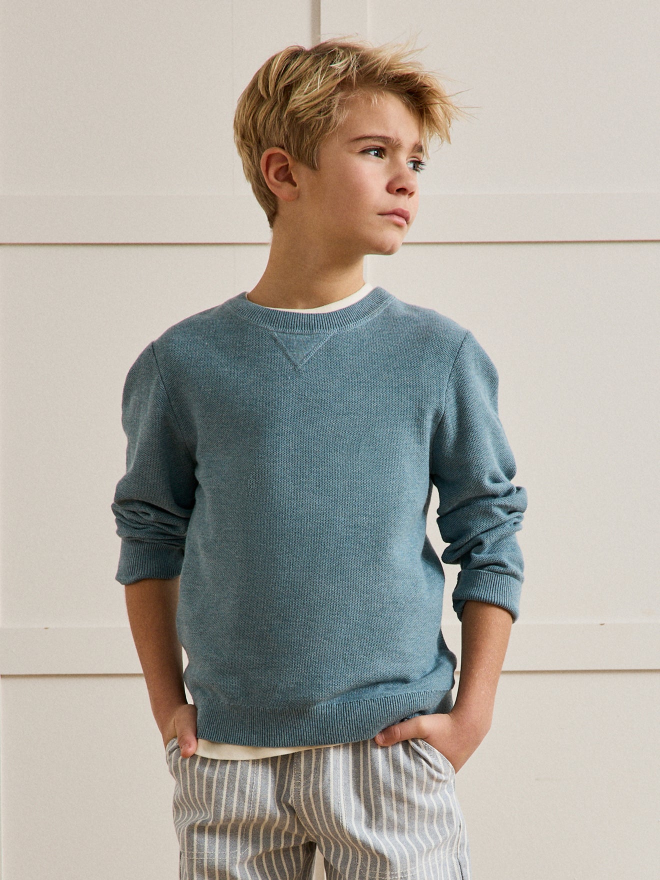 Pull Garçon maille fantaisie