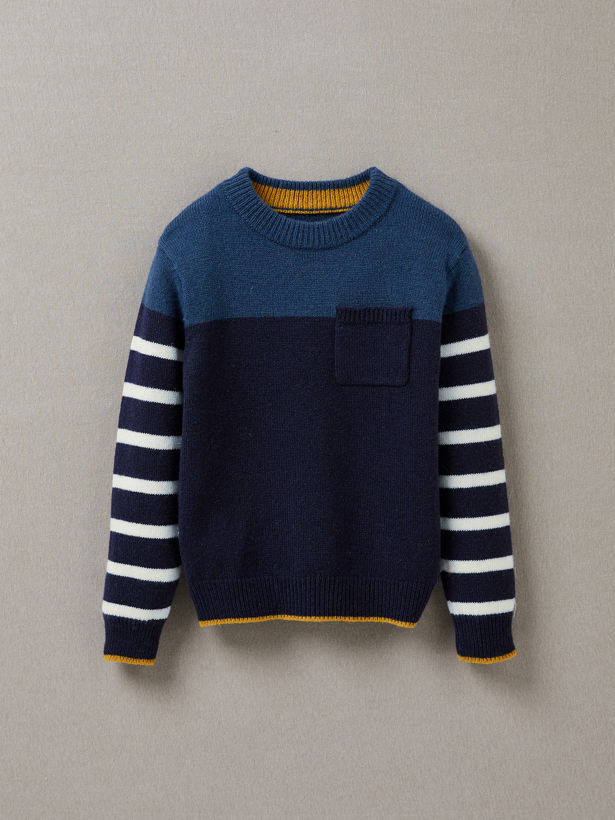 Pull colorblock Garçon en Lambswool