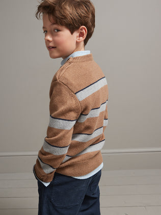 Pull rayé Garçon en Lambswool