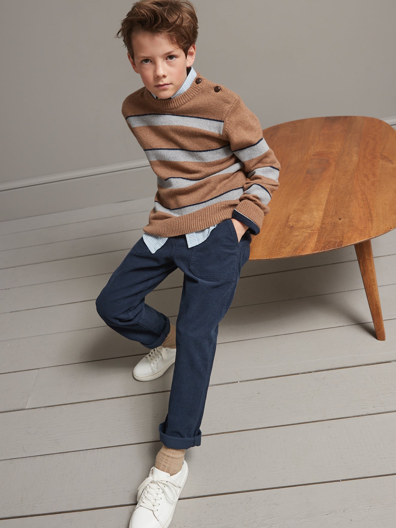 Pull rayé Garçon en Lambswool