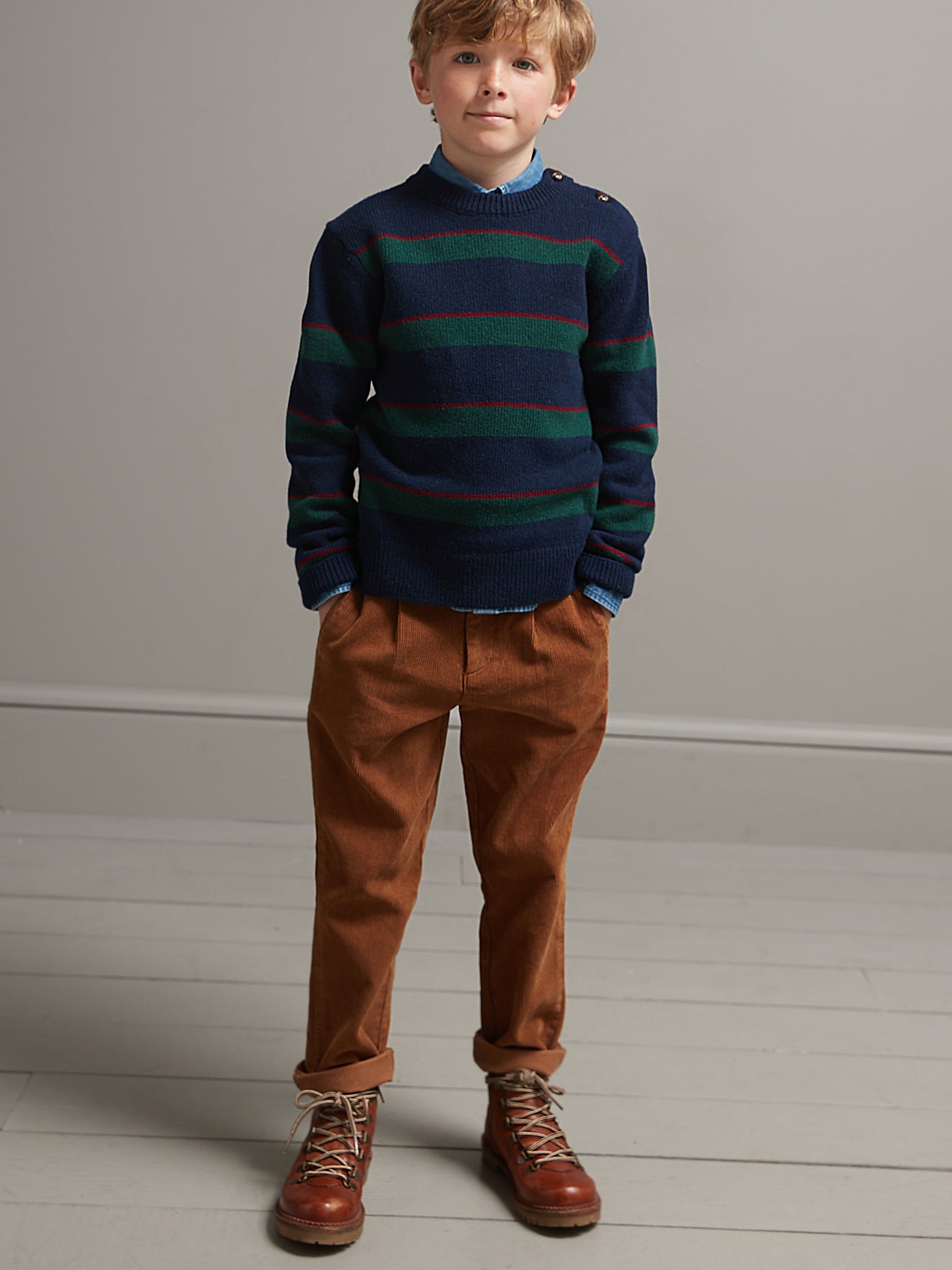 Pull rayé Garçon en Lambswool