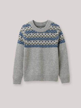 Jongenstrui in lamswol met jacquard
