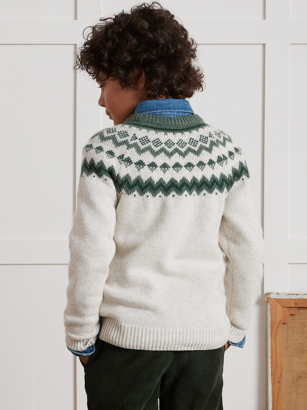 Family jongenstrui met jacquard