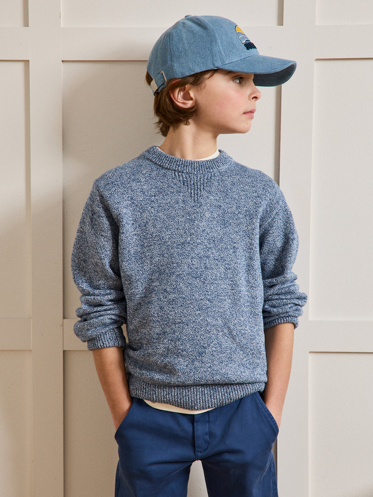 Pull en maille moulinée Garçon