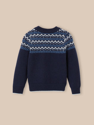 Pull lambswool jacquard Garçon