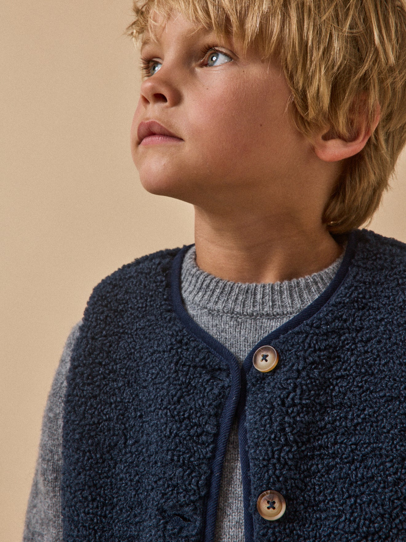 Veste sans manches en sherpa Garçon