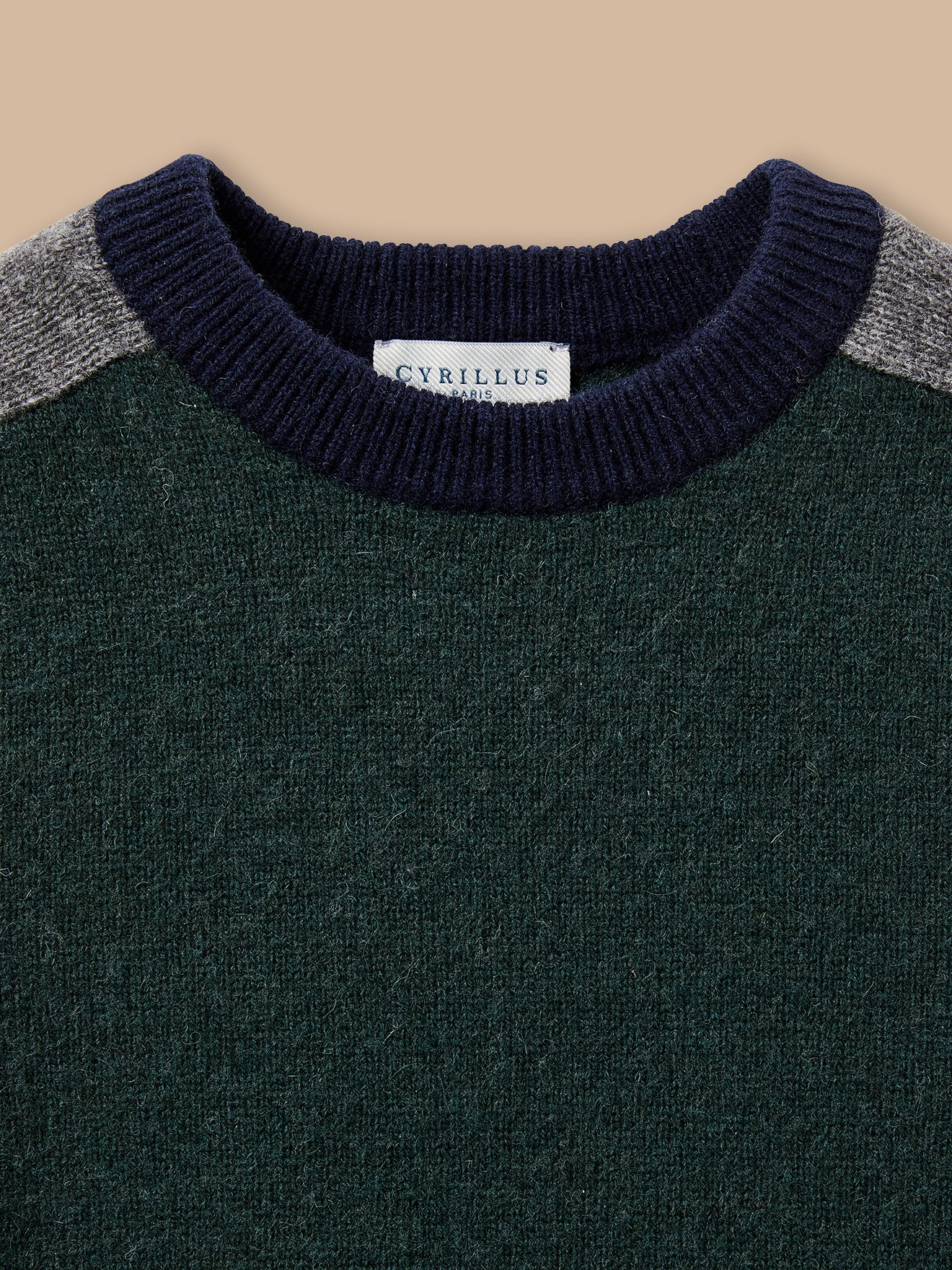Pull colorblock en laine Garçon
