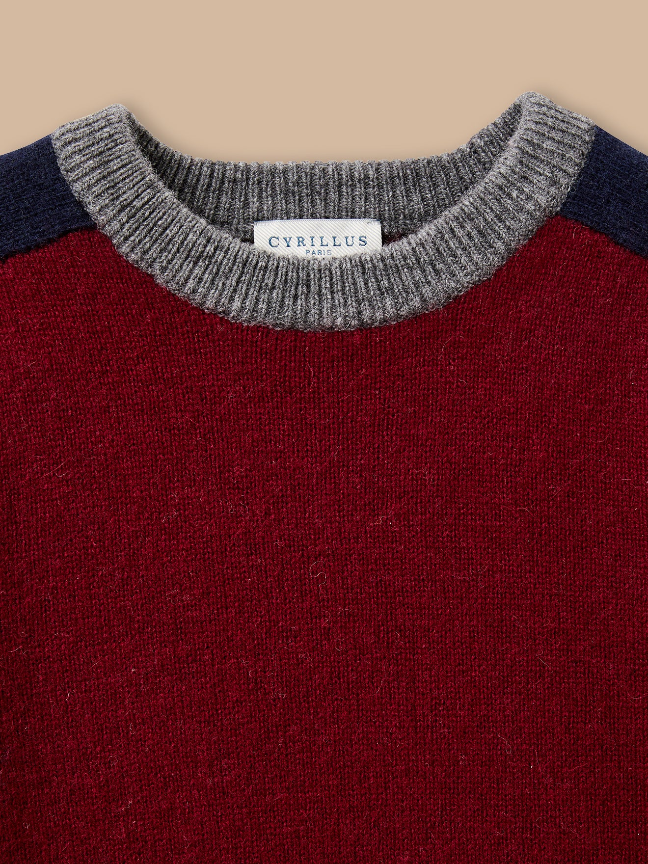 Wollen jongenstrui met color block