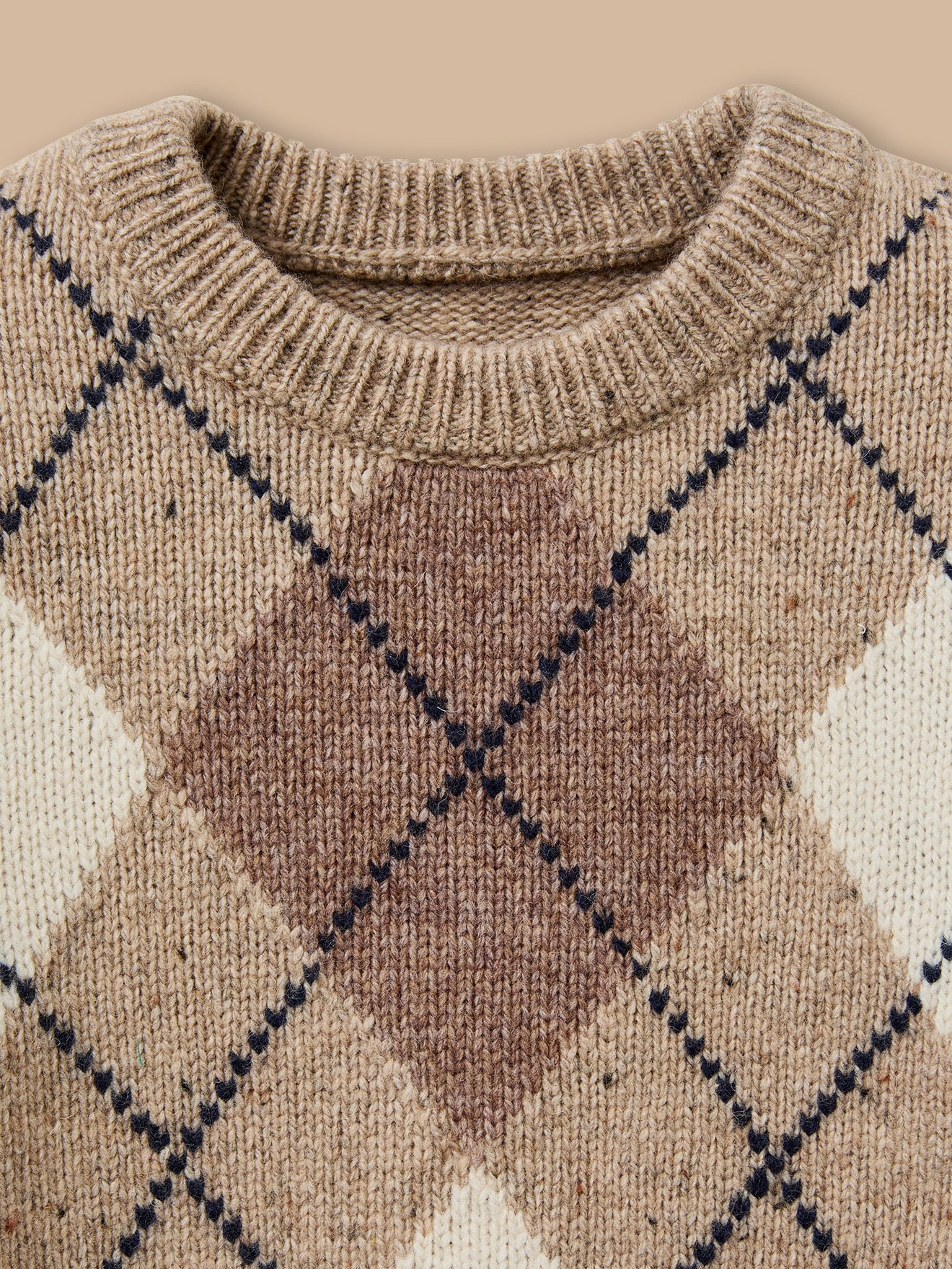 Wollen jongenstrui met jacquardmotief