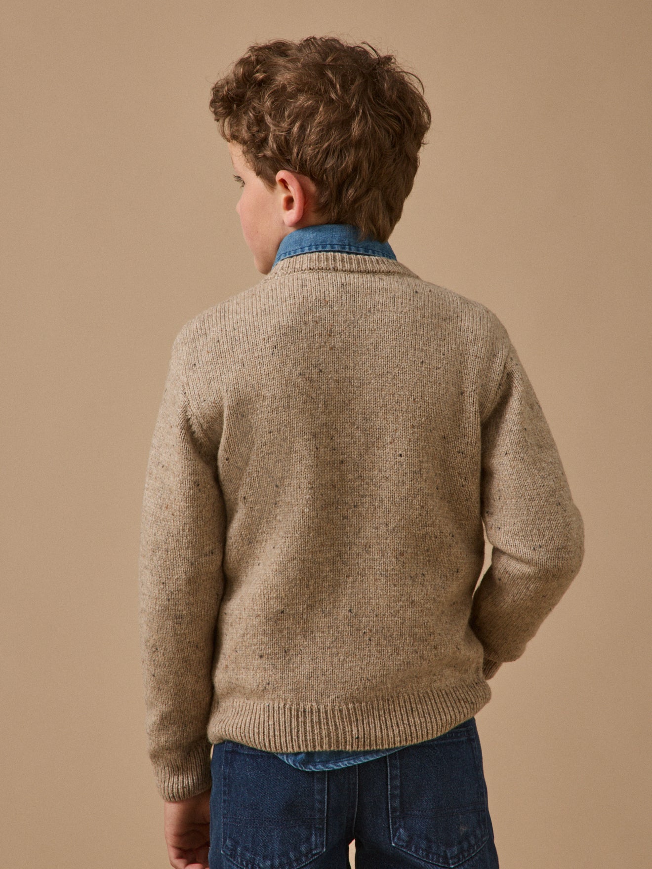 Wollen jongenstrui met jacquardmotief
