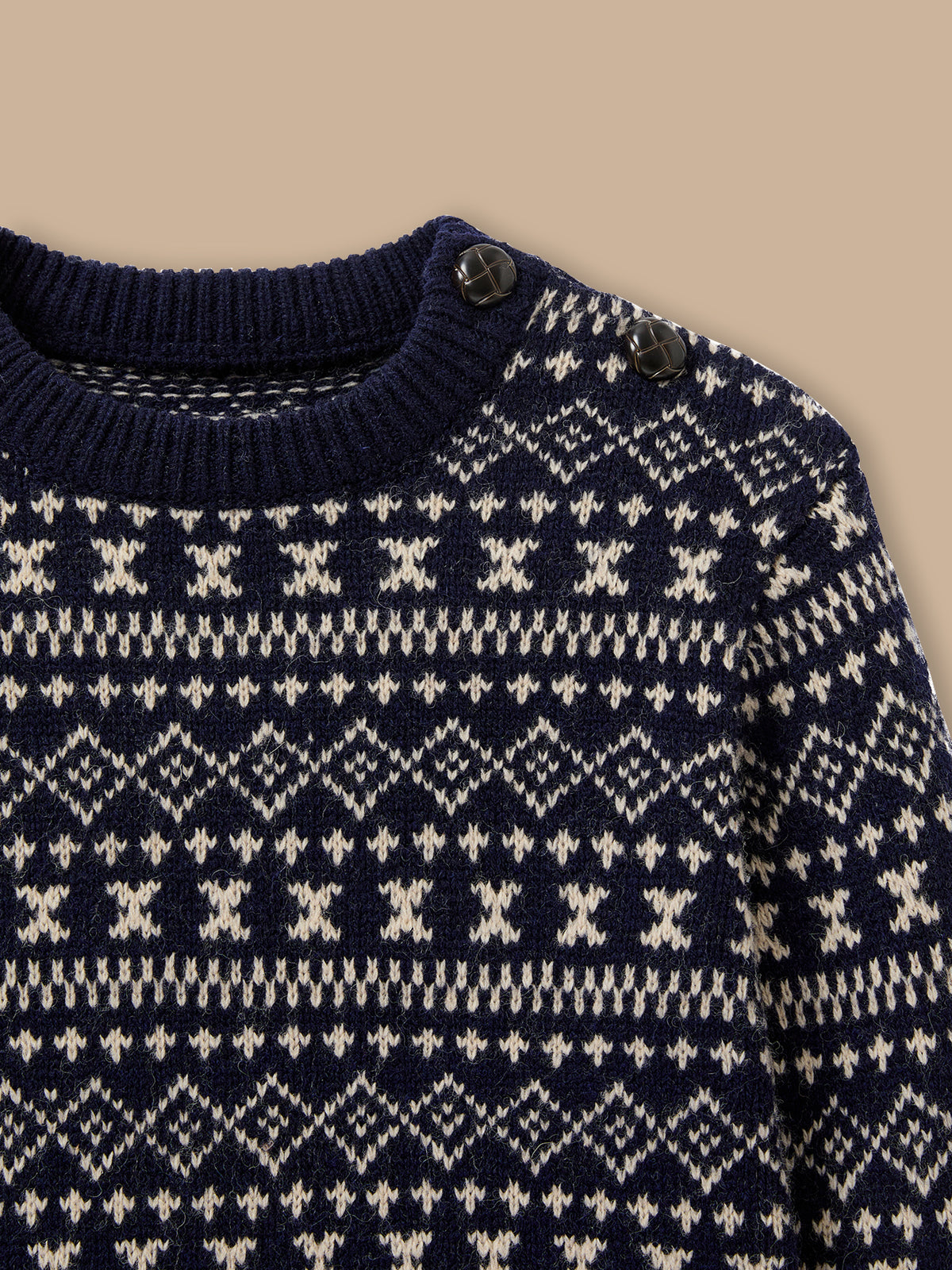 Wollen jongenstrui met jacquard