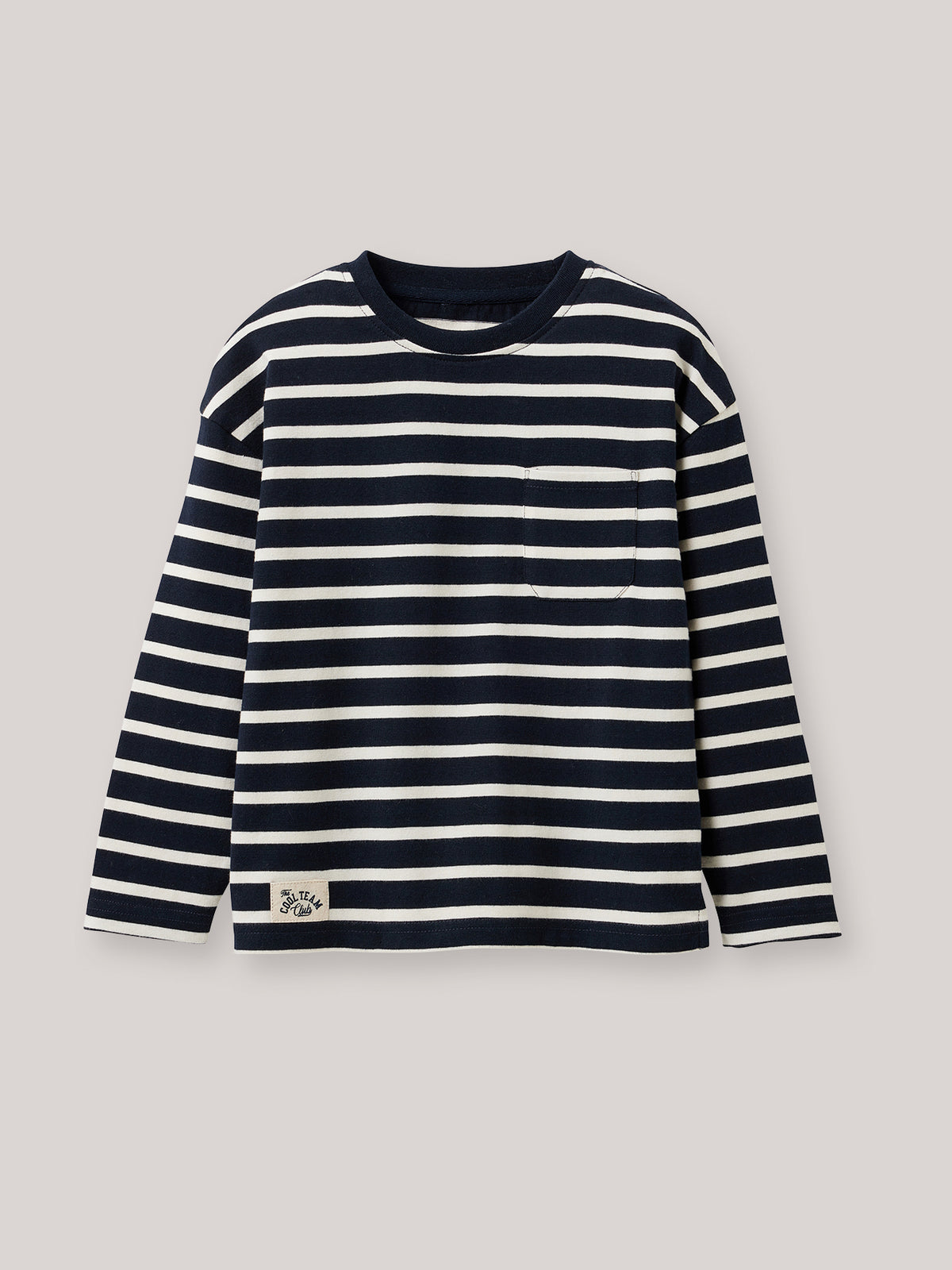 Oversized jongensshirt in marinestijl - Biokatoen