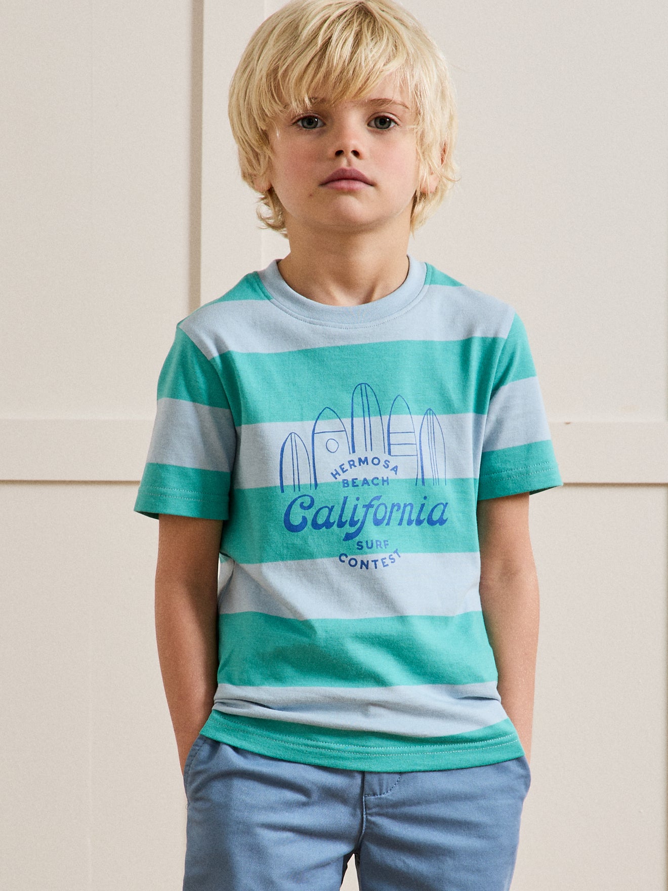 T-shirt rayé Garçon - Coton biologique