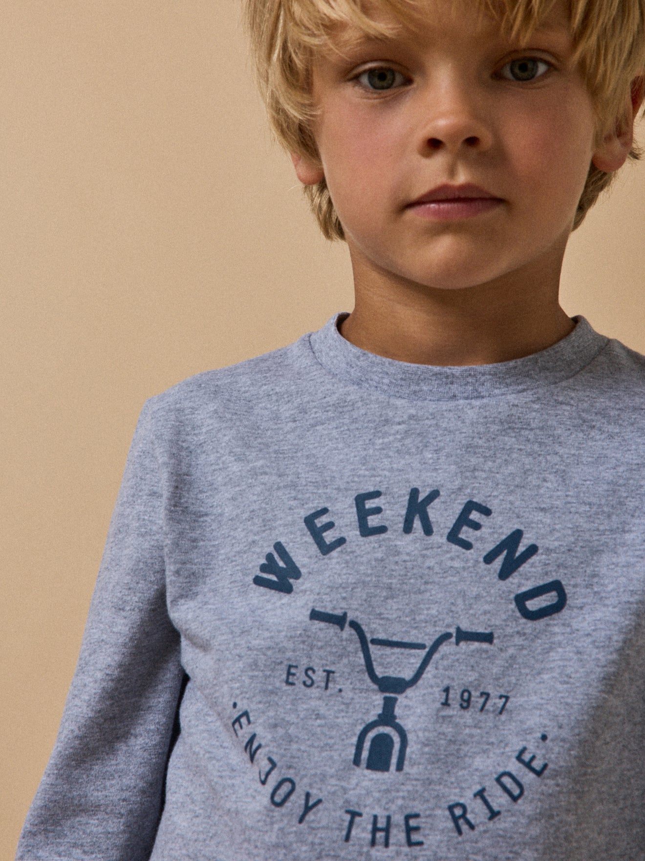 Bedrukt jongensshirt - Biokatoen